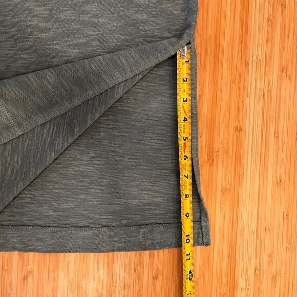 Lou & Grey Women's Marled Midi Skirt Size Large Green Pull On Side Slits NWT - Picture 8 of 9